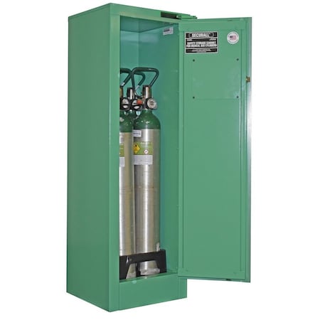 Cylinder Storage Cabinet, White, Steel MPN:MG304FLP