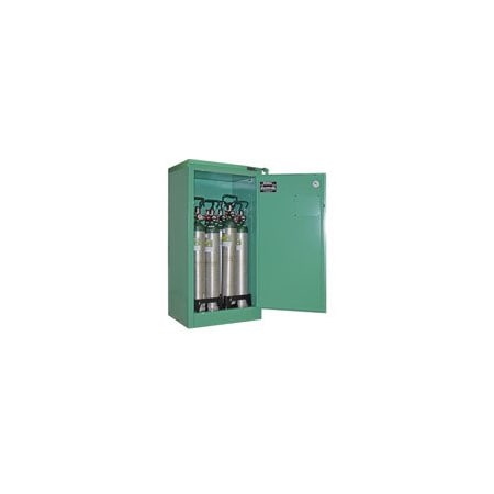 Cylinder Storage Cabinet, Green, Steel MPN:MG309