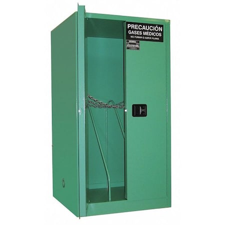 Cylinder Storage Cabinet, Red, Steel MPN:MH306HFLE