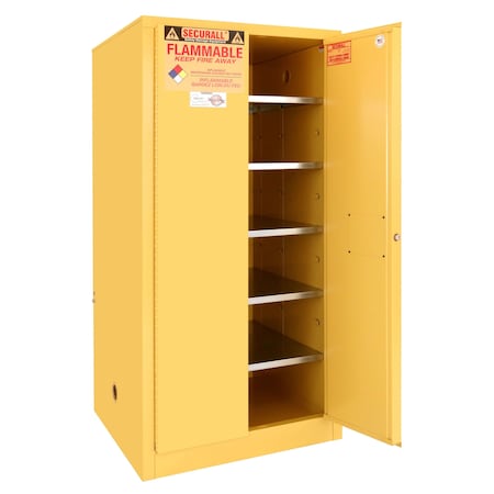 Paint Storage Cabinet, 120 Gallon, 5 Shelves, 31 in W x 65 in H x 31 in D, Red MPN:P1120
