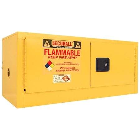 Flammable Storage Cabinet, 12 Gallon, 1 Shelves, 43 in W x 18 in H x 18 in D, Yellow MPN:WMA312