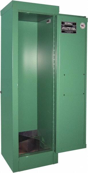 Flammable & Hazardous Storage Cabinets: 1 Door, Manual Closing, Green MPN:MG104FL