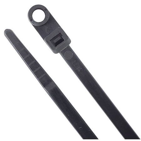 Cable Tie, 8 in L, Black, 50 lb Strength, 100 PK MPN:CTSM8-50100UVB