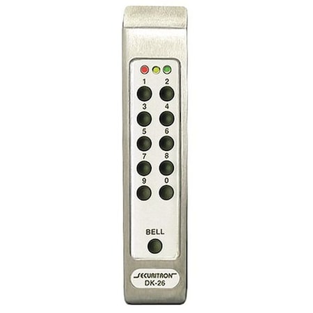 Digital Keypad Pad, DK-26, Satin Stainless MPN:DK-26PSS