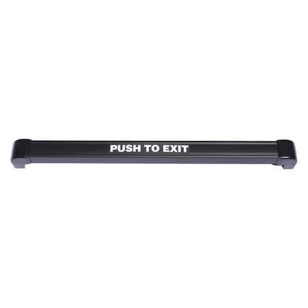 Push to Exit Bar, 48 in.W, NoRelease, Black MPN:DTSB-BK-48