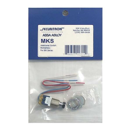 Door Switch, Stainless Steel, Satin Stainless, For Use With: Mfr. No. MK Includes: Mounting Hardware MPN:MKS
