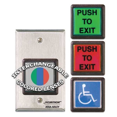 Push to Exit Button, SPDT, Momentary, 5A MPN:PB2E