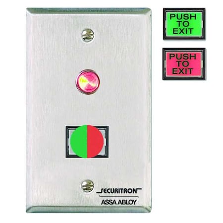 Push to Exit Button, DPST, Momentary, 3A MPN:PB3