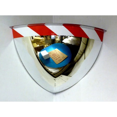 Mirror, Dome, Quarter, Acrylic, Hi Viz, 32