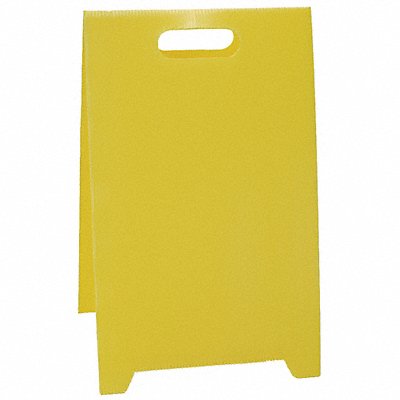 Blank Floor Stand Sign Yellow Plastic MPN:TP-YBLNK