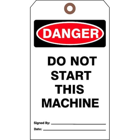 Danger Tag, Cleaning and Maintenance, Cardstock, 7 in H x 4 in W, White, Rectangle, 25 PK MPN:DTUF-G37