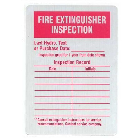 InspectionLabel, Red/Silver, Aluminum, PK25 MPN:IL-FIRE