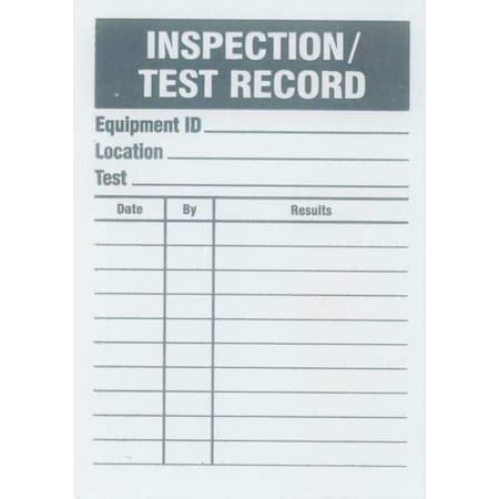 Tag, Inspection, Aluminum, 4 1/4 in H x 3 in W, White, Rectangle, 25 PK MPN:IL-INSP
