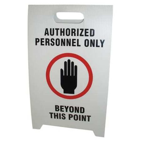 Floor Safety Sign, 20 in H, 12 in W, Corrugated Plastic, Triangle, English, TP-DPERO MPN:TP-DPERO