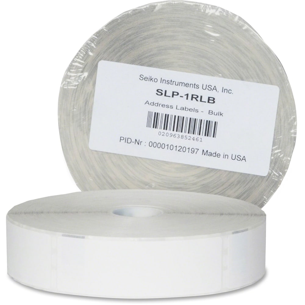 Seiko Direct Thermal Address Labels, SKPSLP1RLB, Rectangle, 3 1/2inW x 2 1/8inL, White, Roll of 1, 000 Labels MPN:SLP-1RLB