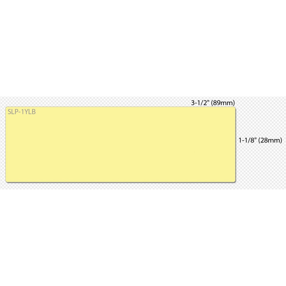 Seiko Instruments - Yellow - 1.1 in x 3.5 in 130 pcs. labels - for Smart Label Printer 100, 120, 200, 220, 620, 650SE, EZ30, Pro MPN:SLP-1YLB