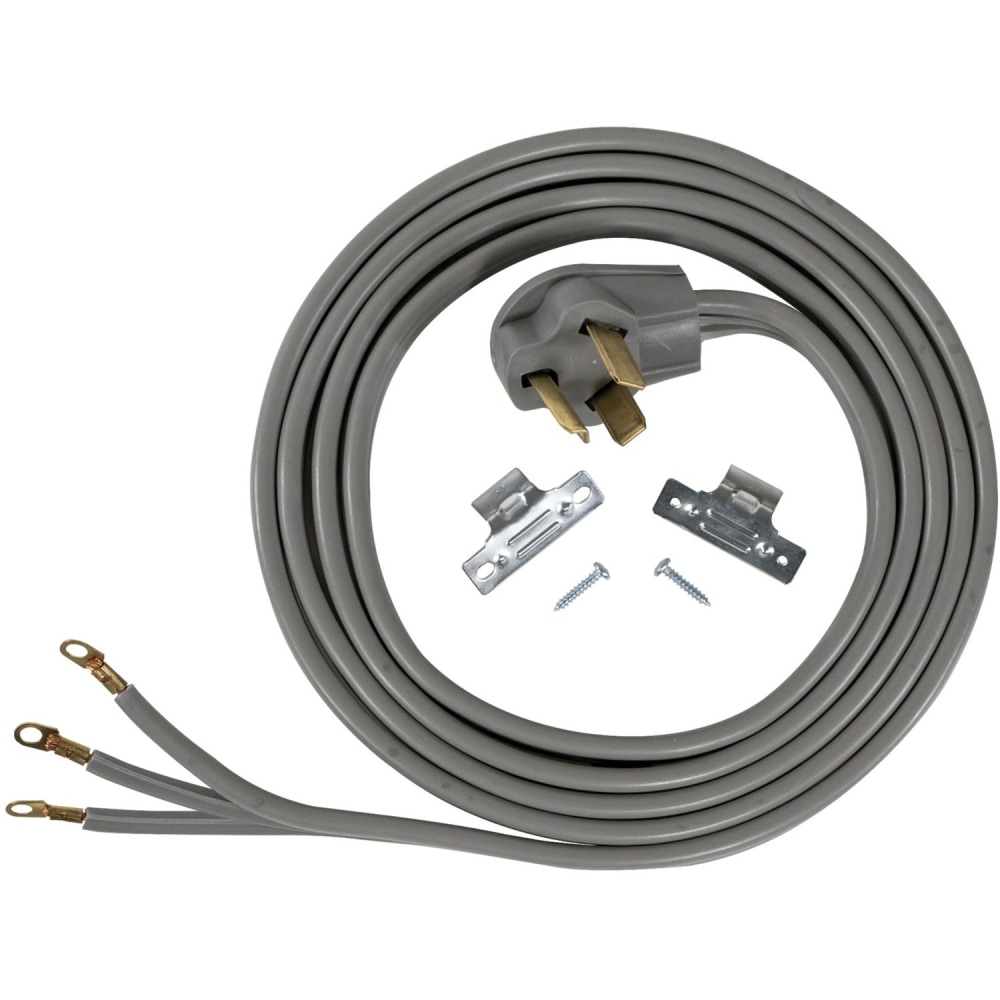 Certified Appliance Accessories 3-Wire Eyelet 30-Amp Dryer Cord - For Dryer - 250 V AC / 30 A - 10 ft Cord Length - 3-Wire / Right-angle Plug MPN:90-1028