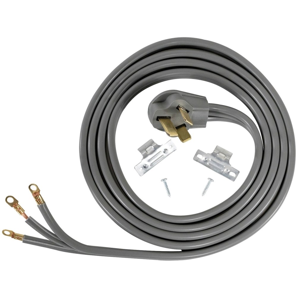 Certified Appliance Accessories 3-Wire Eyelet 50-Amp Range Cord - 250 V AC / 50 A - 10 ft Cord Length - 3-Wire / Right-angle Plug MPN:90-1088