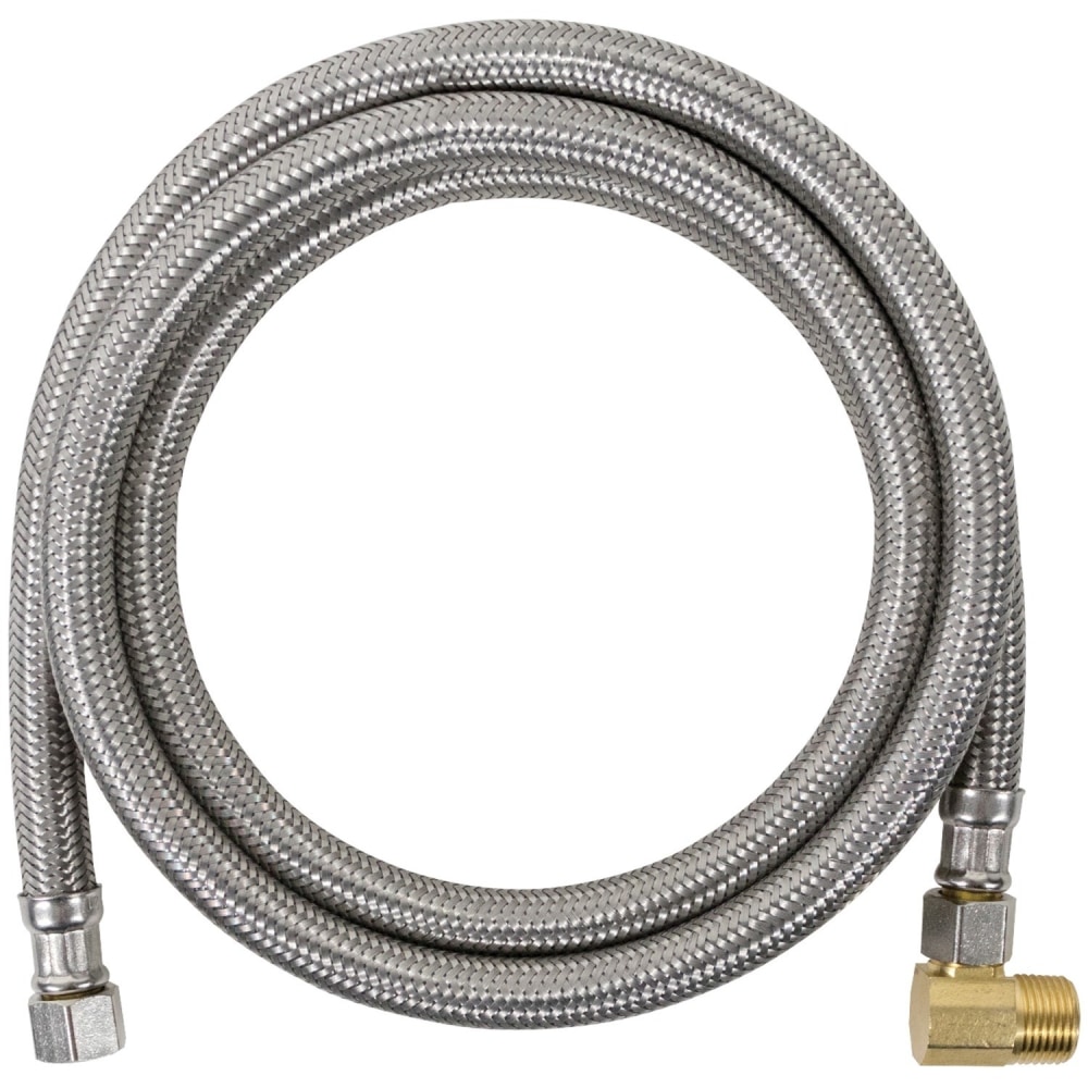 Certified Appliance Accessories Braided Stainless Steel Dishwasher Connector with MIP Elbow - 48in - Silver, Stainless Steel, Gold - DW48SSBL MPN:DW48SSBL