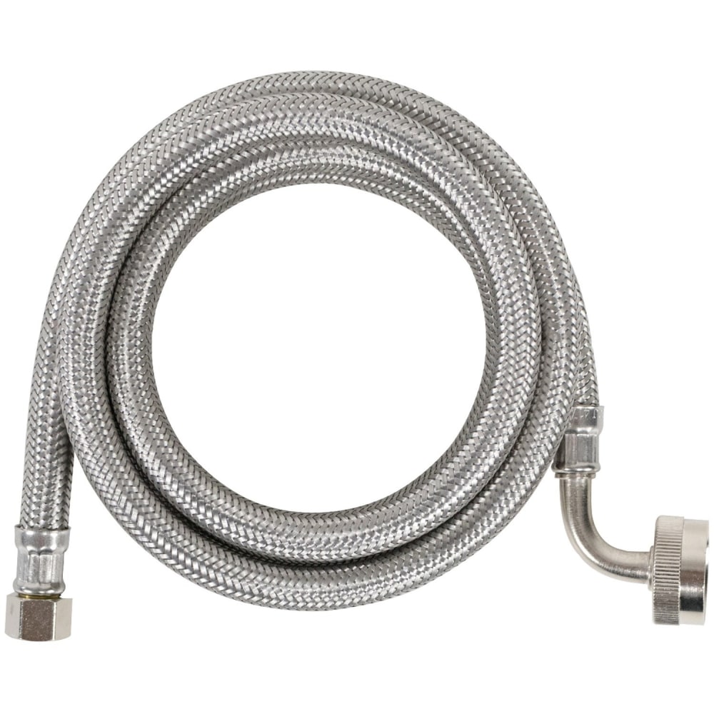 Certified Appliance Accessories Braided Stainless Steel Dishwasher Connector with FGH Elbow - 48in - Silver, Stainless Steel - DW72SSL MPN:DW72SSL