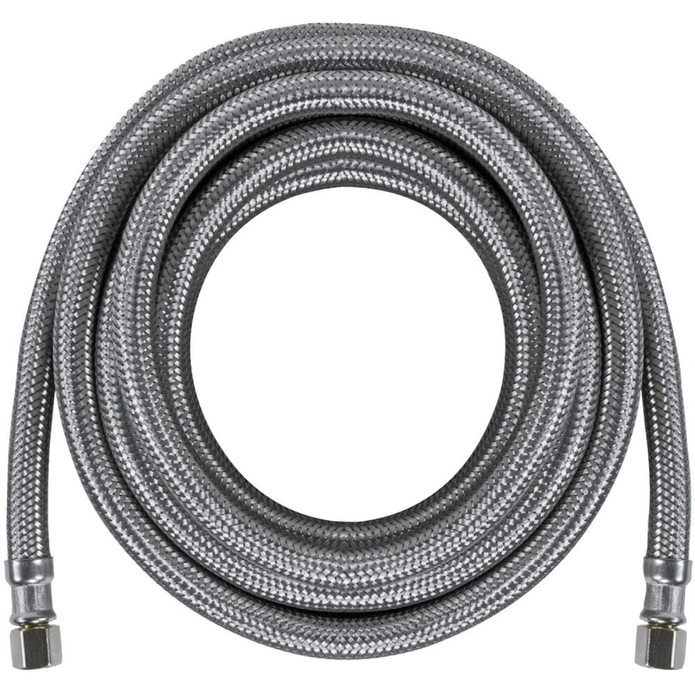 Certified Appliance Accessories Braided Stainless Steel Ice Maker Connector - 15 ft - Silver, Stainless Steel - IM180SS MPN:IM180SS