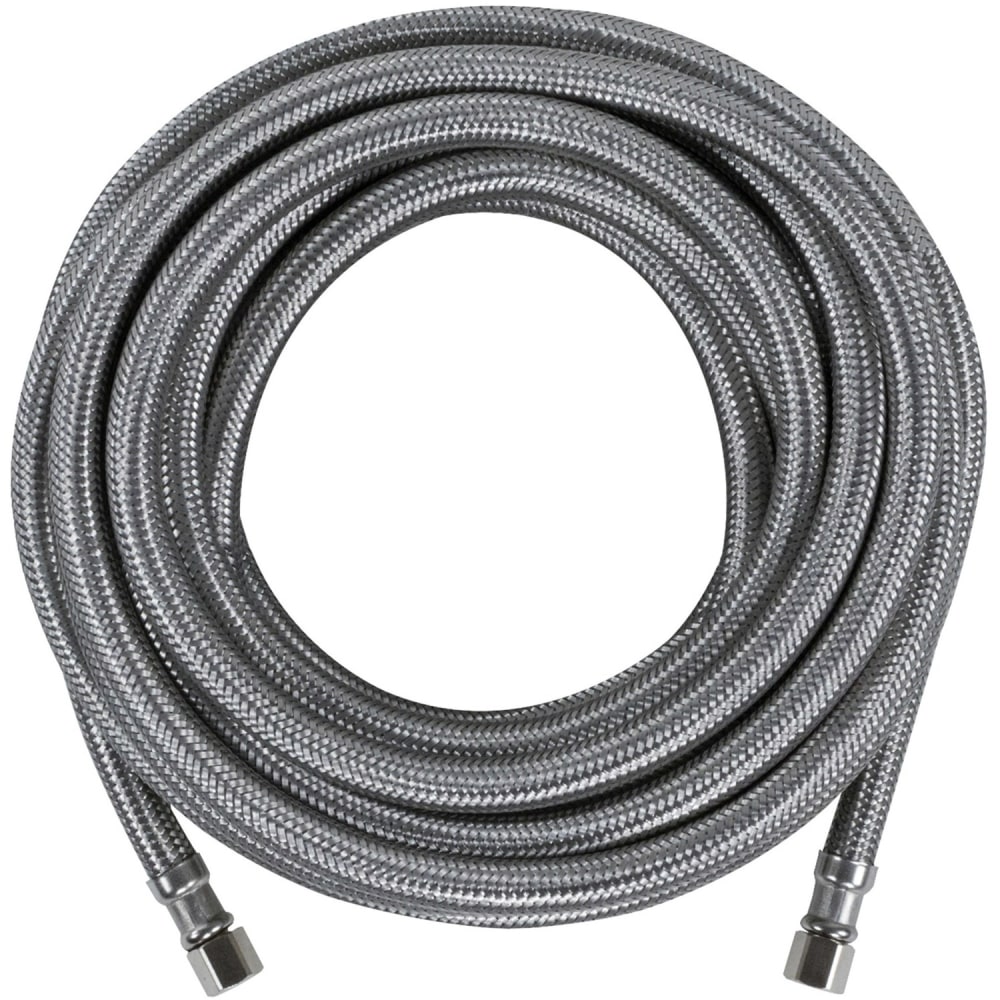 Certified Appliance Accessories Braided Stainless Steel Ice Maker Connector - 25 ft - Silver, Stainless Steel - IM300SS MPN:IM300SS