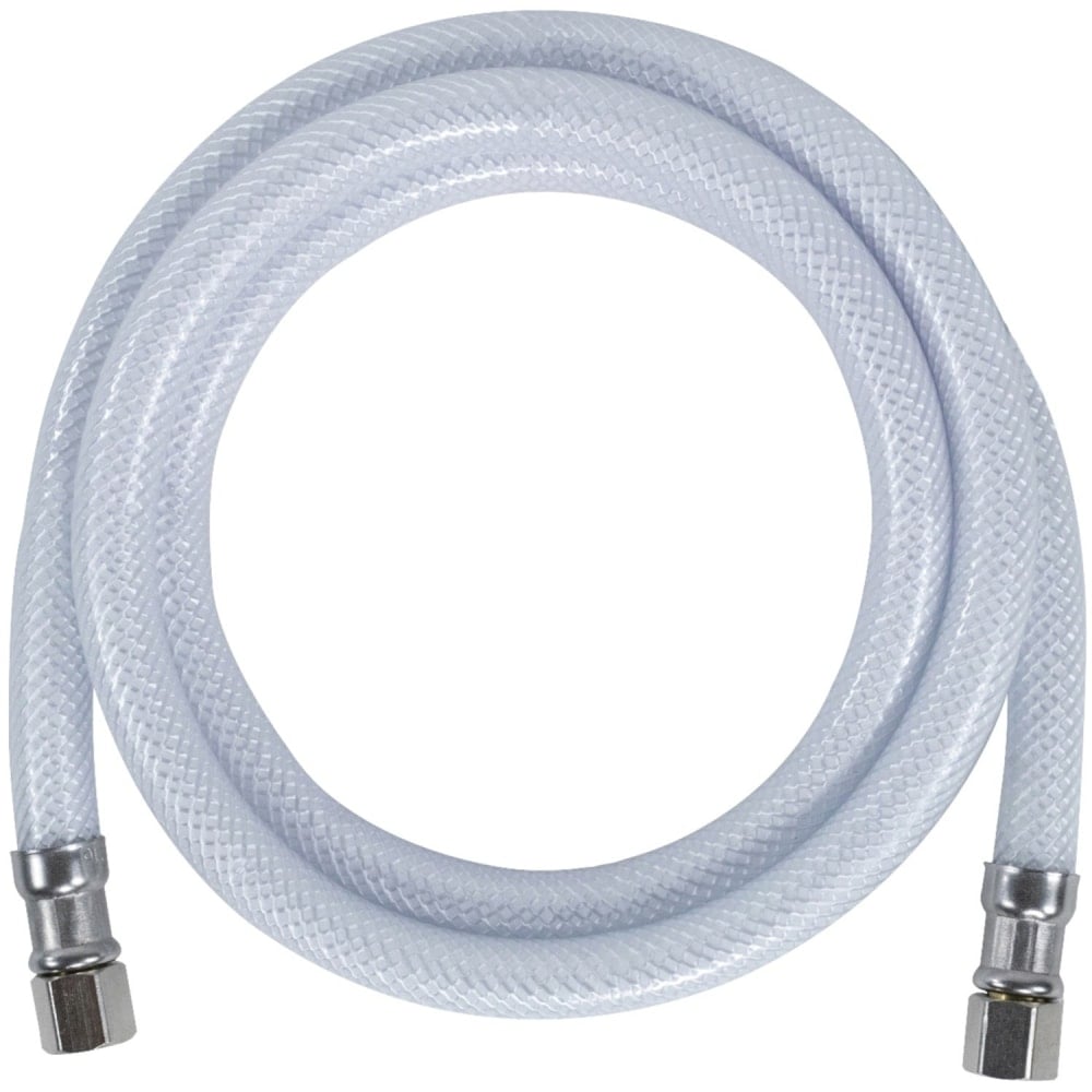 Certified Appliance Accessories PVC Ice Maker Connector with 1/4in Compression - 48in - White - Polyester, Polyvinyl Chloride (PVC), Stainless Steel MPN:IM48P