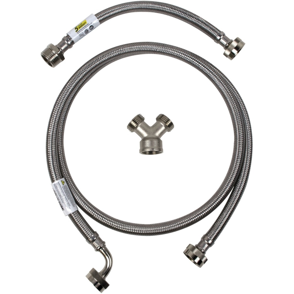 Certified Appliance Accessories Braided Stainless Steel Steam Dryer Installation Kit with Elbow, 6ft - STMKIT1 MPN:STMKIT1