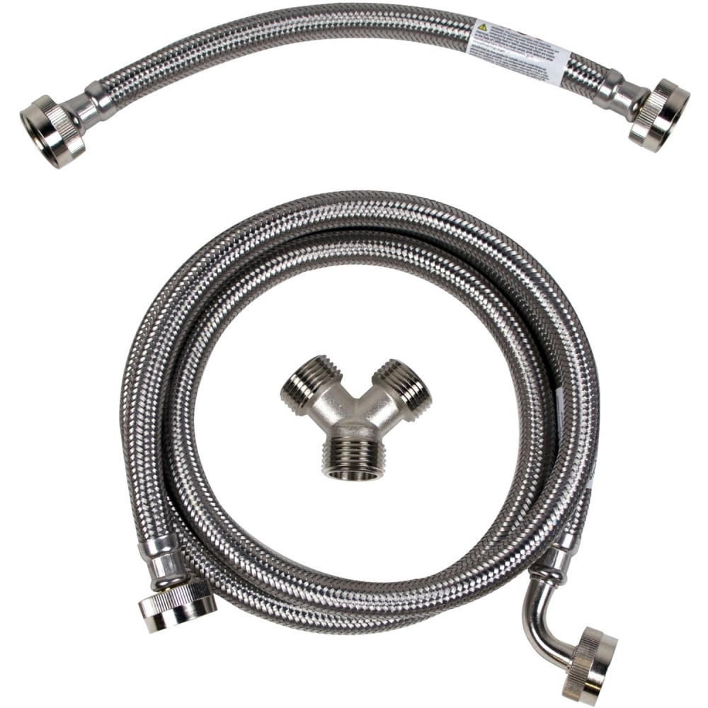 Certified Appliance Accessories Braided Stainless Steel Steam Dryer Installation Kit with Elbow, 5ft - STMKIT2 MPN:STMKIT2