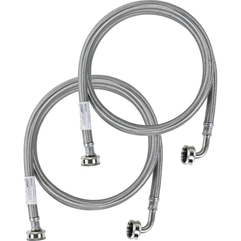 Certified Appliance Accessories 2 PK Braided Stainless Steel Washing Machine Hoses with Elbow - 48in - WM48SSL2PK MPN:WM48SSL2PK