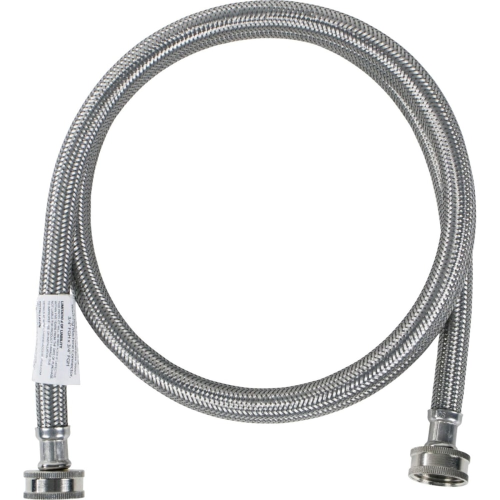 Certified Appliance Accessories Braided Stainless Steel Washing Machine Hose - 60in - Silver, Stainless Steel - WM60SS MPN:WM60SS