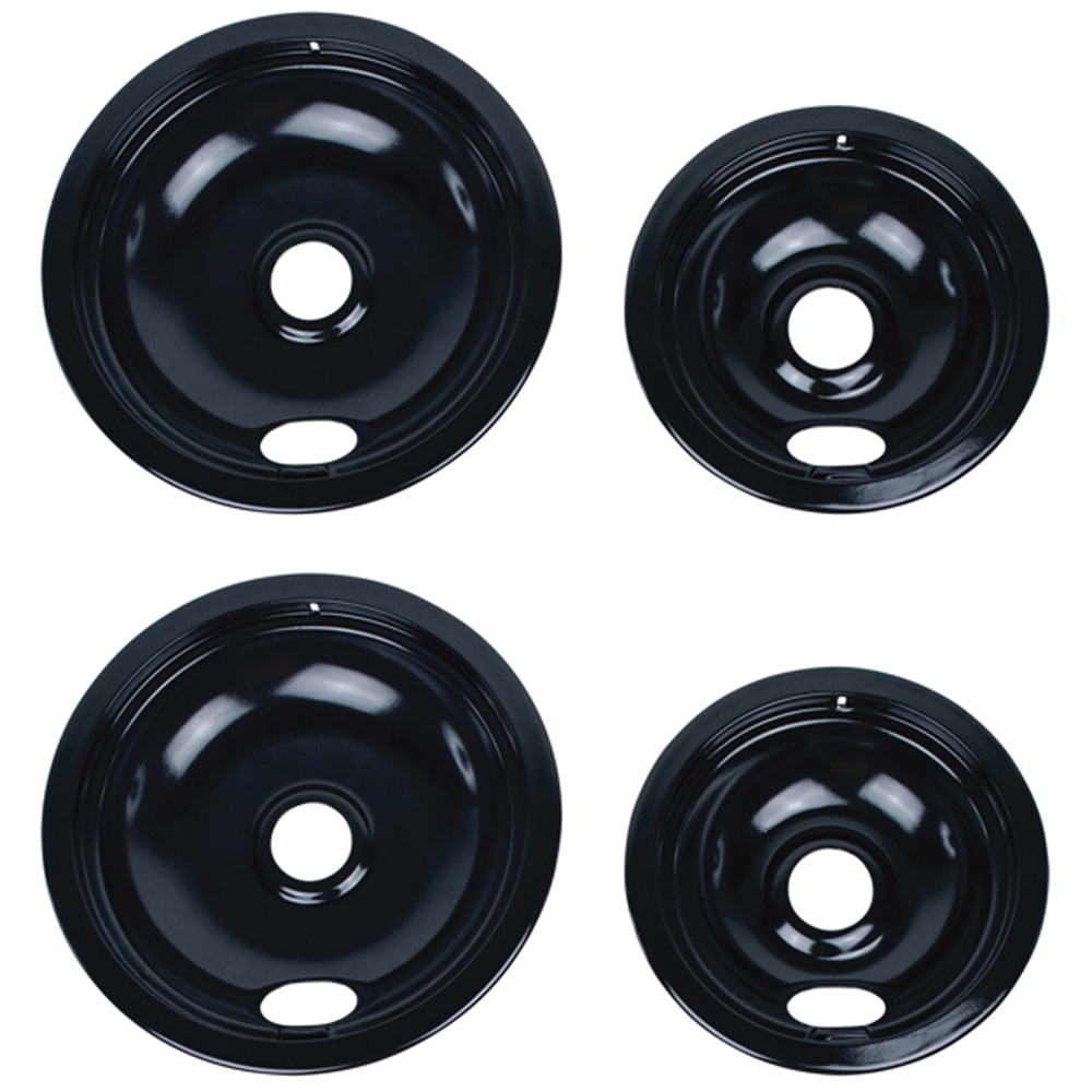 Certified Appliance Accessories Style A Replacement Drip Bowls For Whirlpool, Kenmore And Maytag Ranges, Black, Set Of 4 Bowls MPN:50001-B