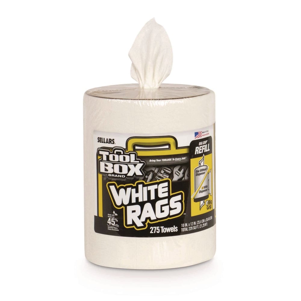 TOOLBOX Z300 Wipers Big Grip Refill, 1-Ply, 10 x 12, White, 275 Per Carton, 6 Cartons MPN:660708204218