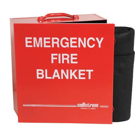 Fire Blanket and Cabinet, Carbon Felt MPN:S97456