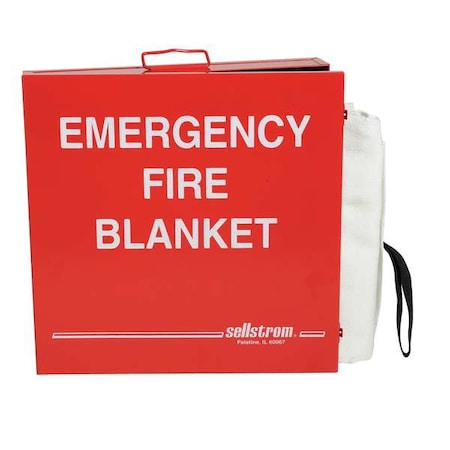 Fire Blanket and Cabinet, Fiberglass MPN:S97457