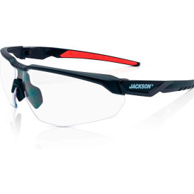 Jackson Safety® H Series HyperGuard Safety Glasses Clear Lens Black Frame 45000