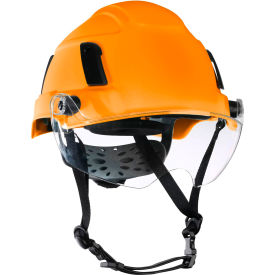 Jackson Safety® XS2-550 Type 2+ Safety Helmet with Flip-Up Visor 6-Pt. Suspension HV Orange 22153