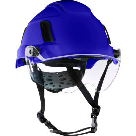Jackson Safety® XS2-550V Type 2+ Vented Safety Helmet w/ Flip-Up Visor 6-Pt. Suspension Blue 22172