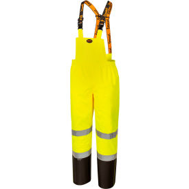 Pioneer® 5405AU Men's Waterproof Safety Bib Pant XL Hi-Vis Yellow V1200461U-XL