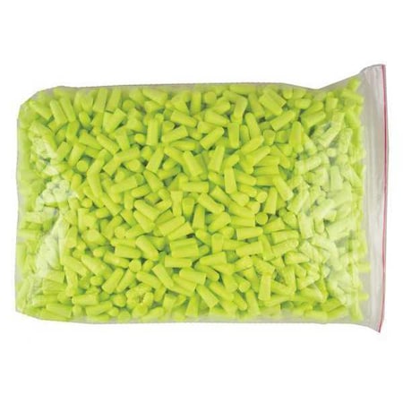Disposable Uncorded Ear Plugs, PU Foam, Bullet Shape, NRR 32 dB, Hi-Vis Green, 500PK MPN:S23411
