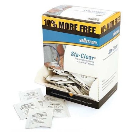 Lens Cleaning Tissues, Individually Wrapped, Anti-Fog, Anti-Static, 110 Tissues MPN:S23490
