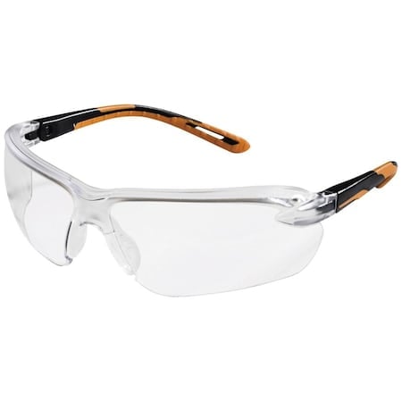Advantage Plus, Safety Glasses, Anti-Scratch, Clear Lens, Black Frame, Half-Frame MPN:S71200