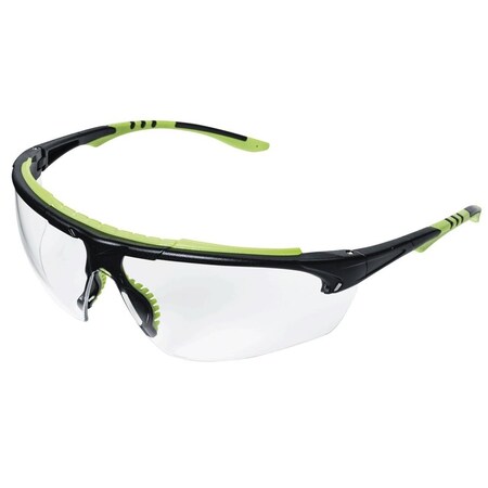 XP410, Safety Glasses, Anti-Fog & Anti-Scratch, Clear Lens, Black Frame, Half-Frame MPN:S72000