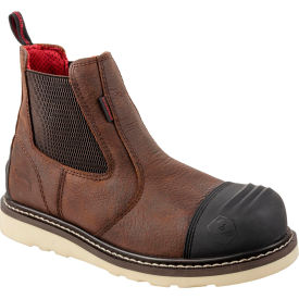 Avenger Wedge Romeo Men's Work Boots Carbon Nano-Fiber Toe Size 14W Brown A7505-14W