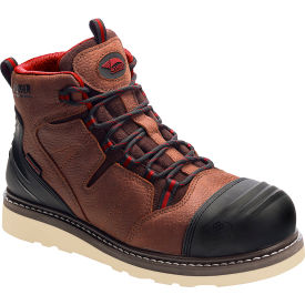 Avenger Wedge Men's Work Boots Carbon Nano-Fiber Toe Size 7.5M Brown/Black A7506-7.5M