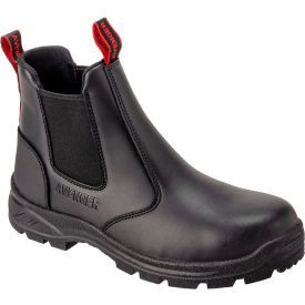 Avenger Builder Econ Mid Women's Work Boots Steel Toe Size 6W Black A8050-6W