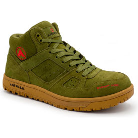 Airwalk Mongo Mid Men's Safety Shoes Composite Toe Size 9M Olive Green/Gum AW6353-9M