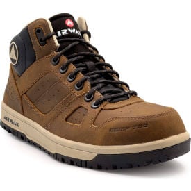 Airwalk Mongo Mid Alpine Men's Safety Shoes Composite Toe Size 10.5EE Brown Black AW7206-10.5EE