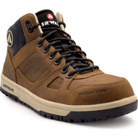 Airwalk Mongo Mid Alpine Men's Safety Shoes Composite Toe Size 8D Brown Black AW7206-8D