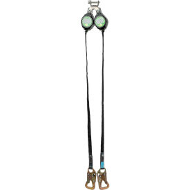 PeakWorks® Tie Back Self Retracting Lifeline Device Twin Leg Snap Hook 9'L V845528109TBLE